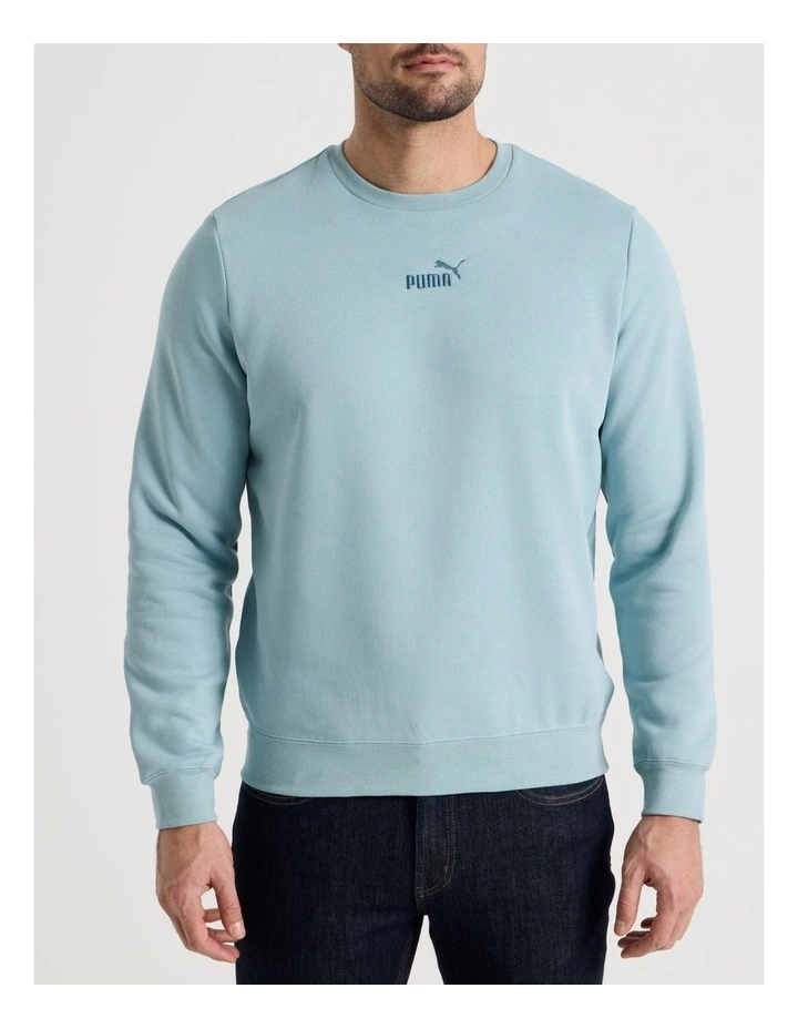 Essentials Crew Neck Small No.1 Logo in Seafoam image 1