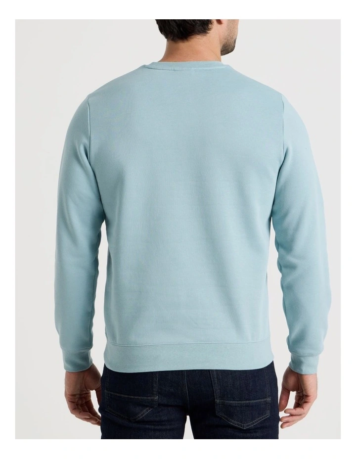 Essentials Crew Neck Small No.1 Logo in Seafoam image 3