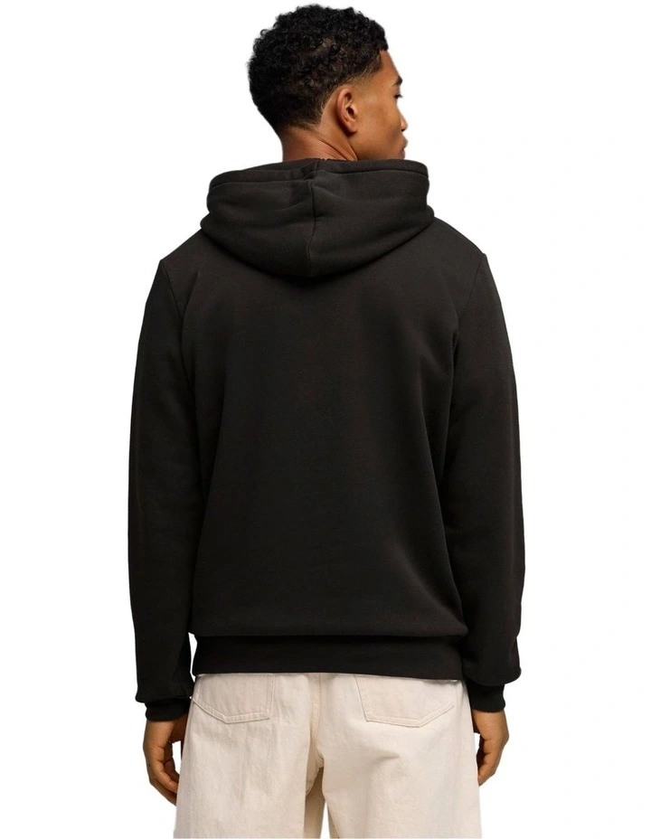Essentials Small No.1 Logo Centered Hoodie in Black image 2