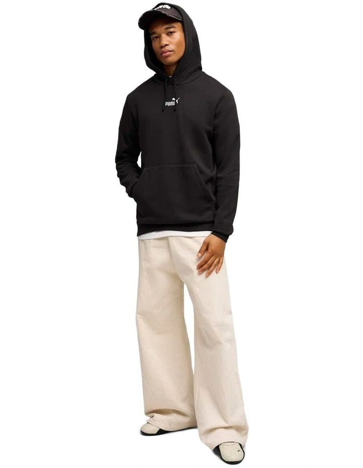 Essentials Small No.1 Logo Centered Hoodie in Black image 3