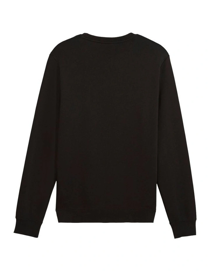 Essentials Small No.1 Logo Centered Crew in PUMA Black image 5