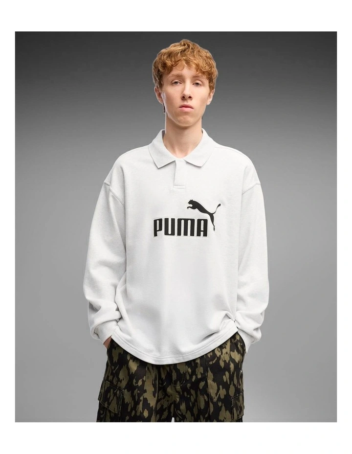 Ess Elevated No.1 Relaxed Polo Tr White Glow Heather image 1
