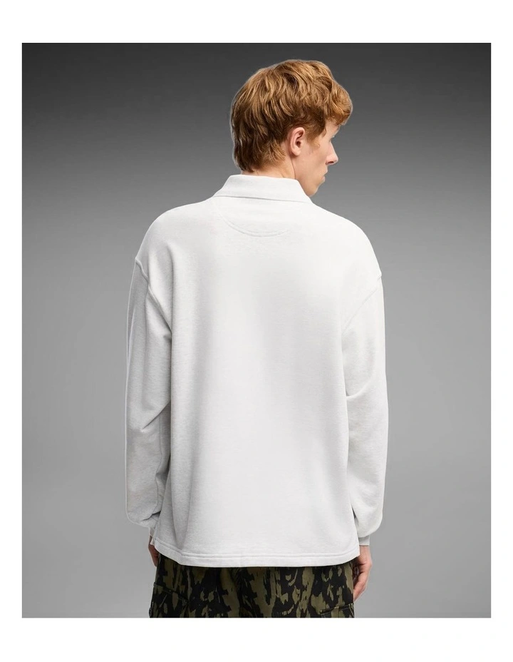 Ess Elevated No.1 Relaxed Polo Tr White Glow Heather image 2