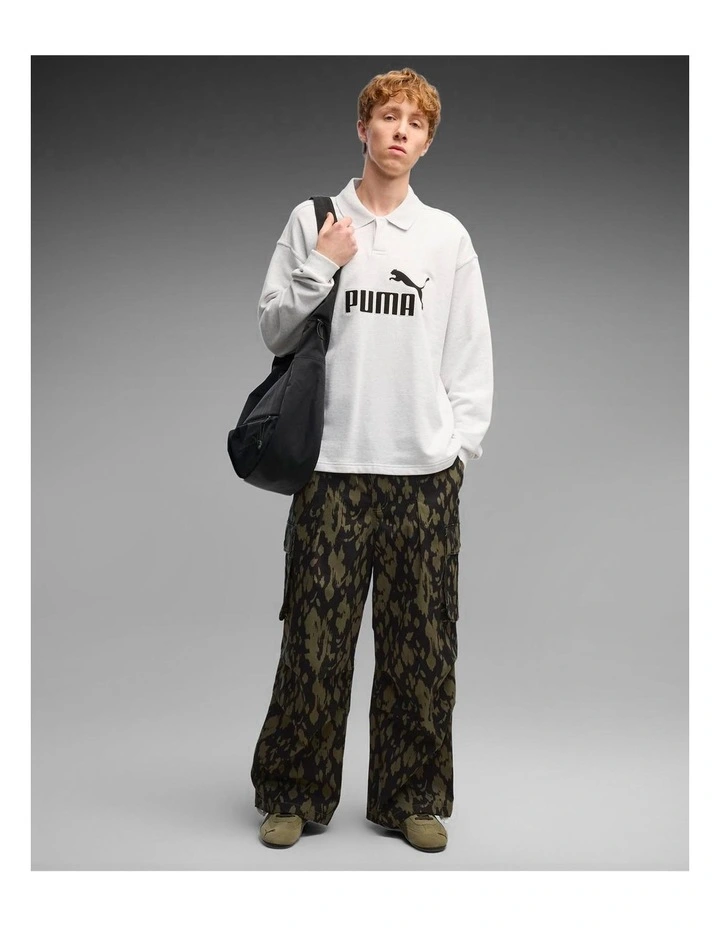 Ess Elevated No.1 Relaxed Polo Tr White Glow Heather image 3
