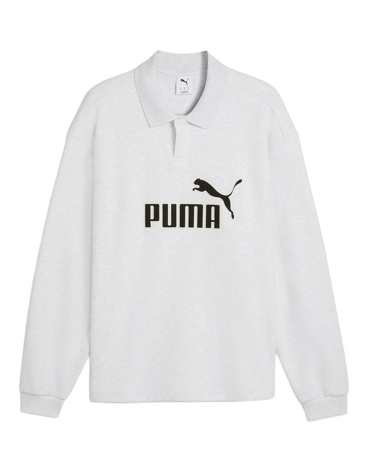 Ess Elevated No.1 Relaxed Polo Tr White Glow Heather image 4