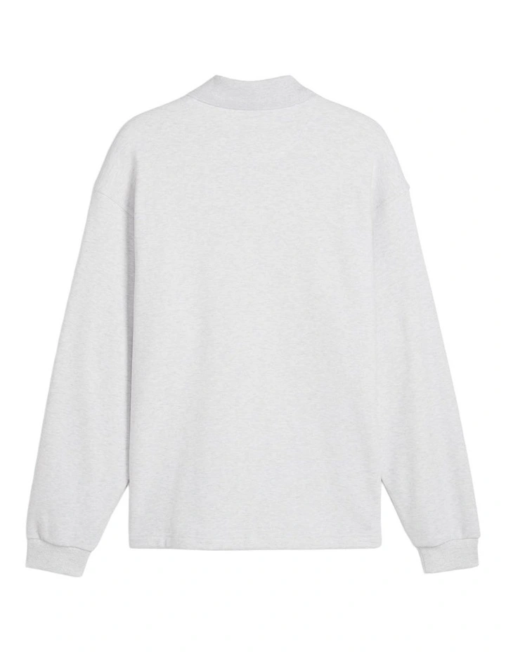 Ess Elevated No.1 Relaxed Polo Tr White Glow Heather image 5