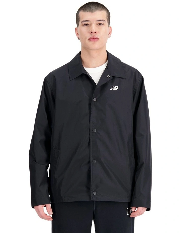 Essentials Coaches Jacket in Black image 1