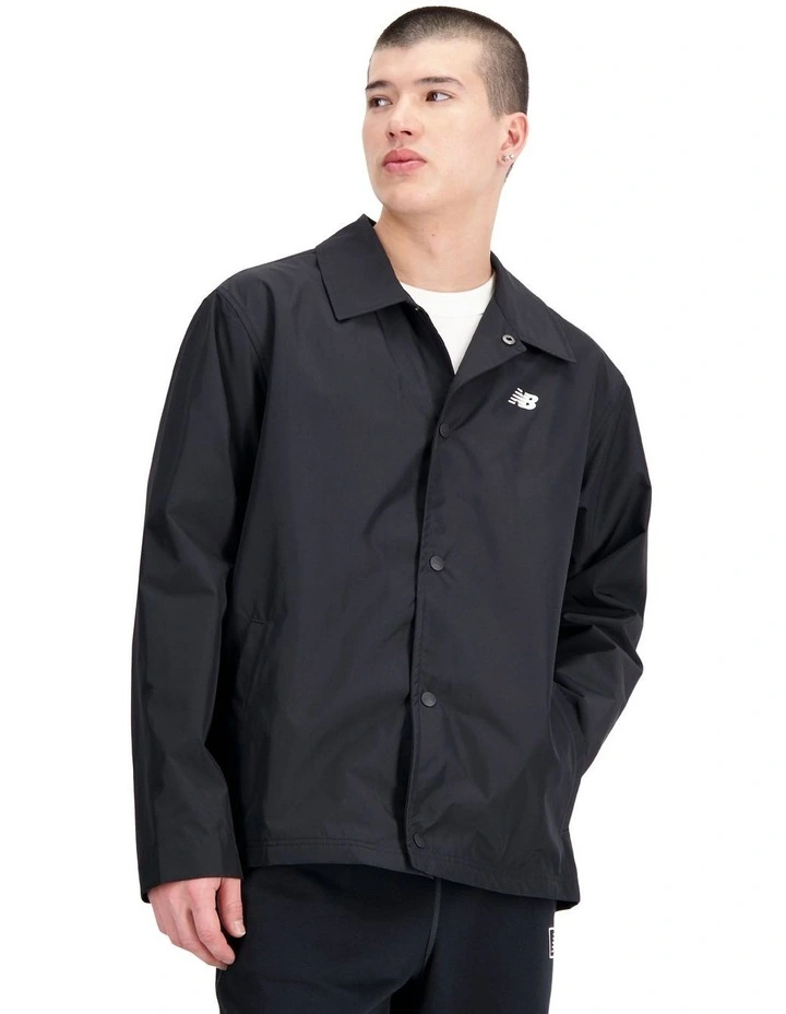 Essentials Coaches Jacket in Black image 5