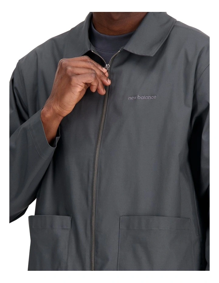 New Balance Athletics Linear Jacket In Blacktop MYER