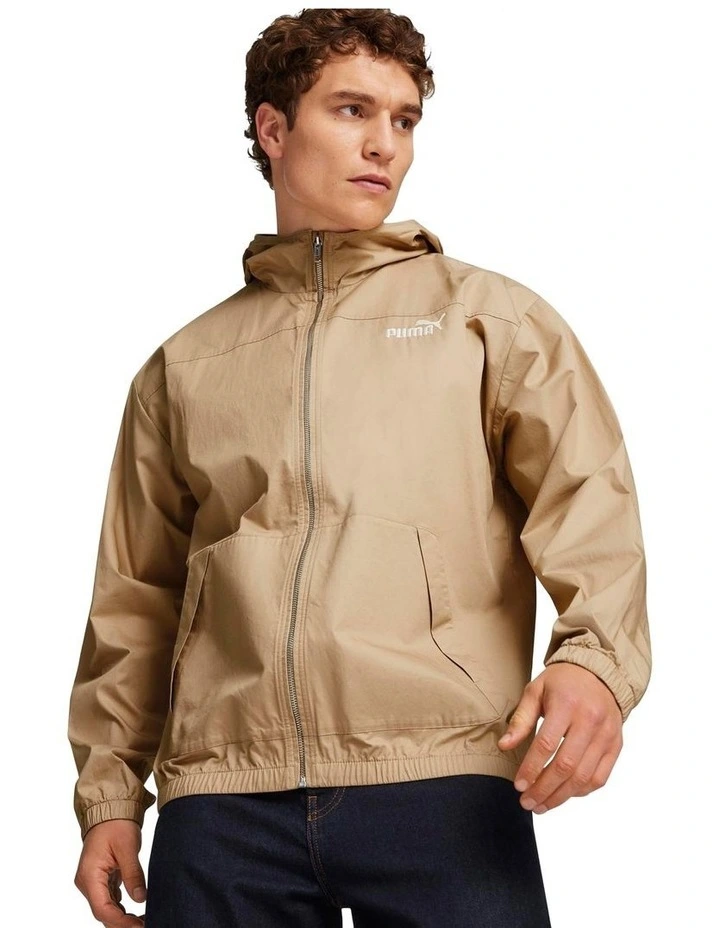 Hooded Cotton Jacket in Prairie Tan image 1