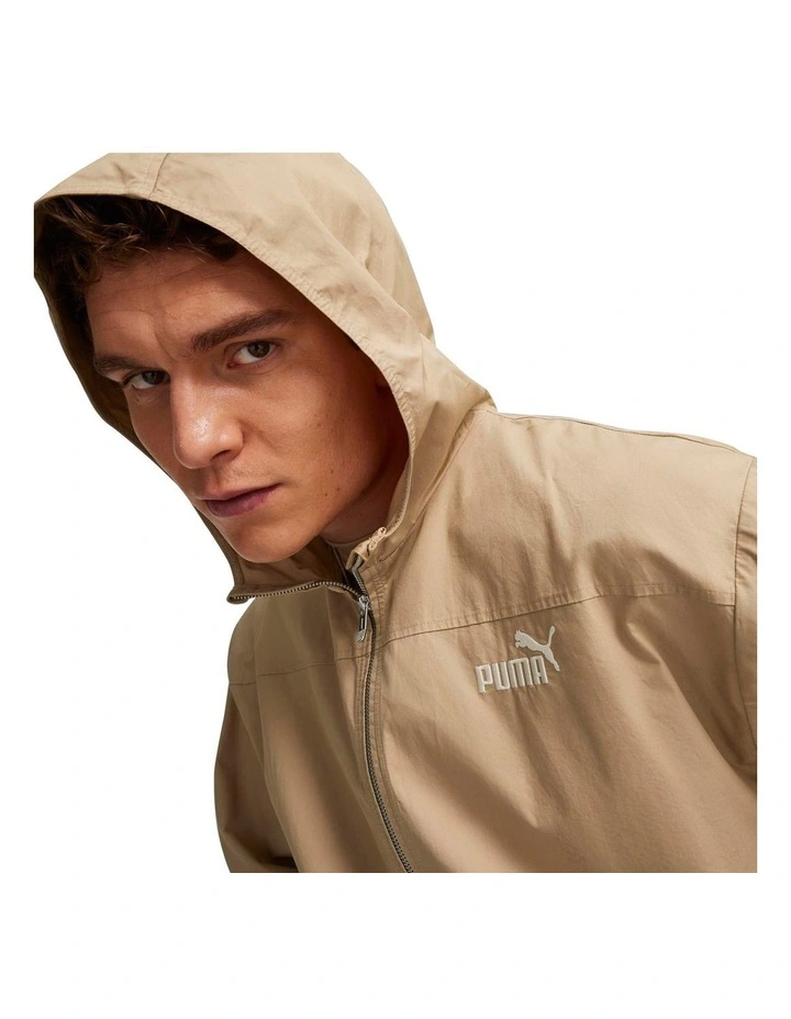 Hooded Cotton Jacket in Prairie Tan image 3