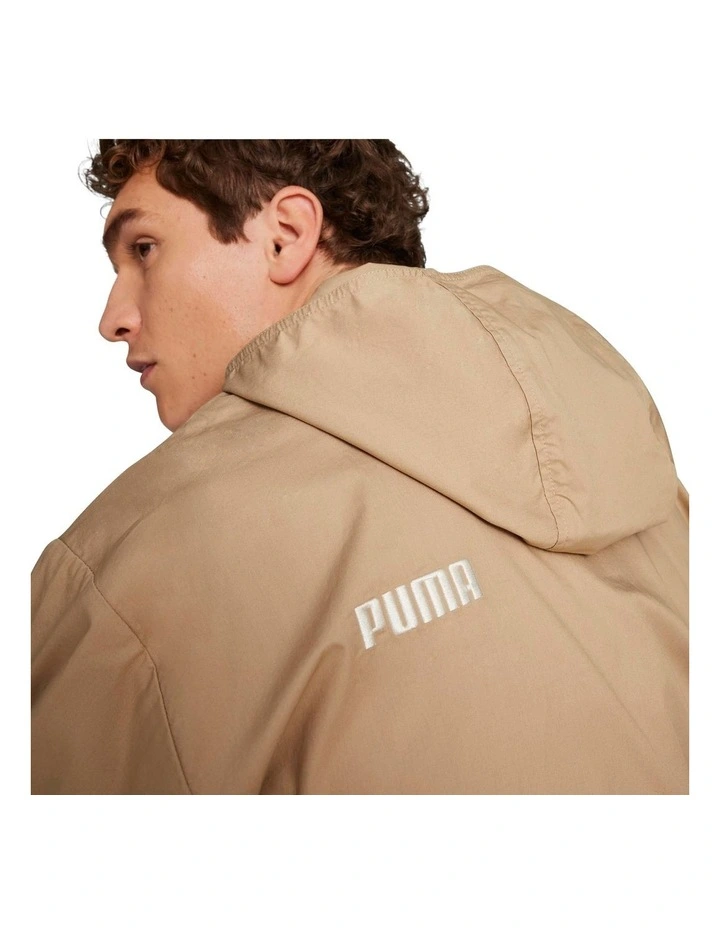 Hooded Cotton Jacket in Prairie Tan image 4
