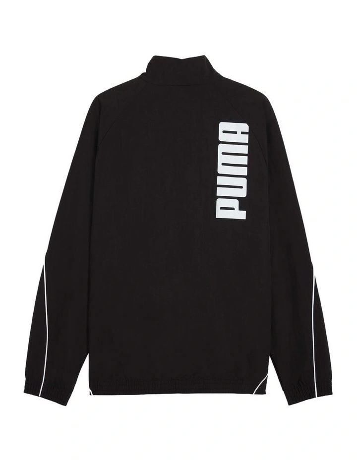 Sport Relaxed Woven Track Jacket in Black image 5