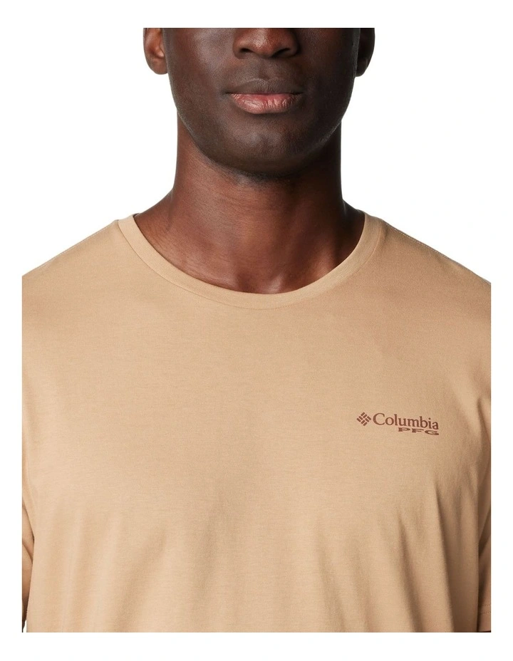 North Cascades Short Sleeve Tee in Beige image 4