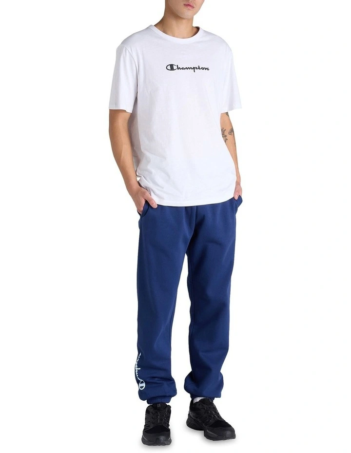 Puff Script Cuff Pant in Blue image 4