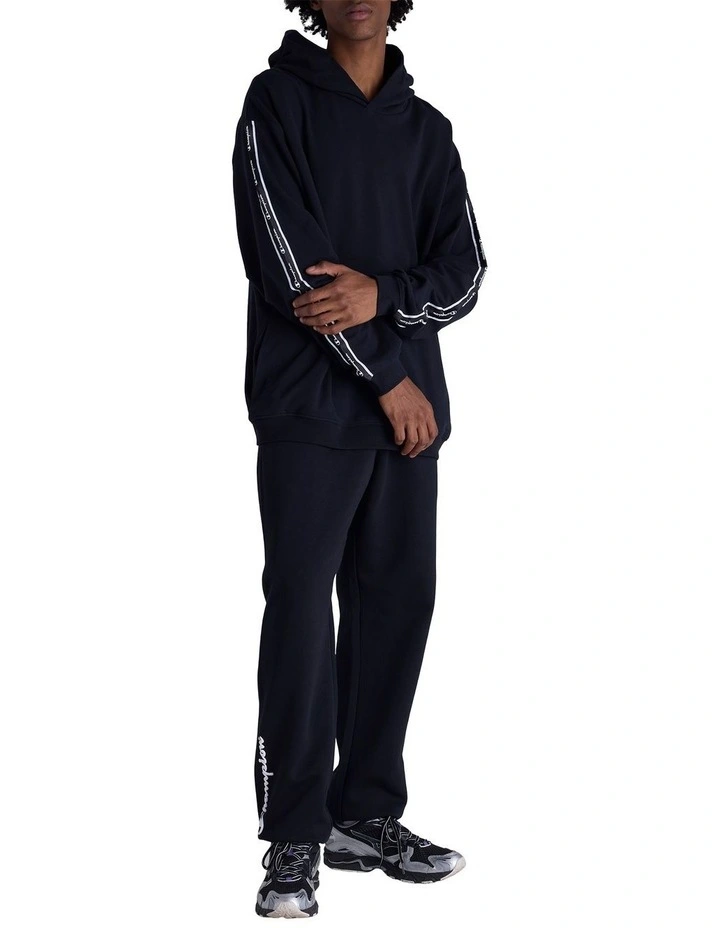 Puff Script Trackpant in Black image 4