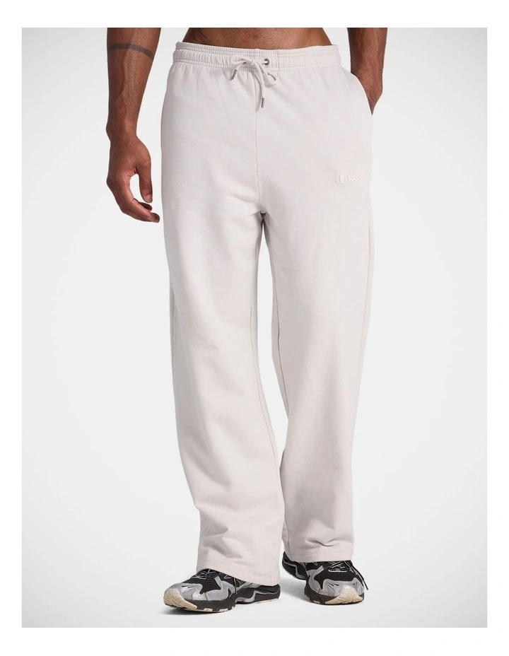 Tonal Script Straight Trackpants Steel Type image 1