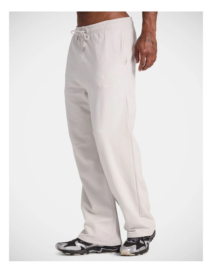 Tonal Script Straight Trackpants Steel Type image 3