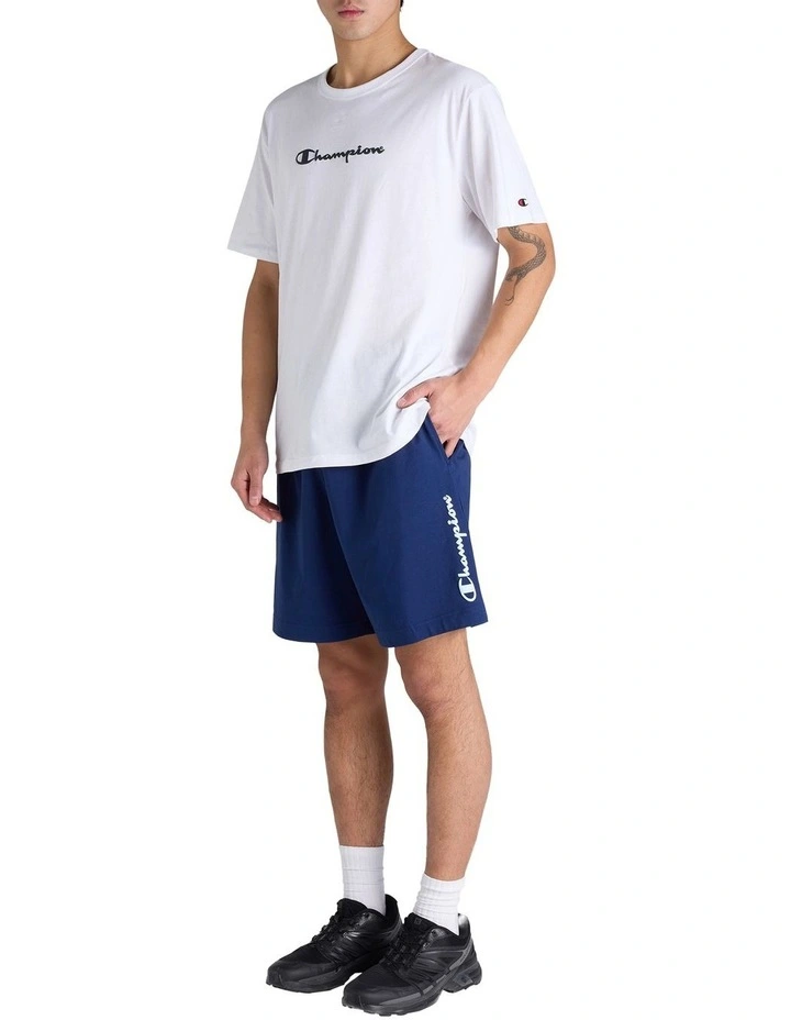 Puff Script Jersey Short in Sail Away Navy image 4