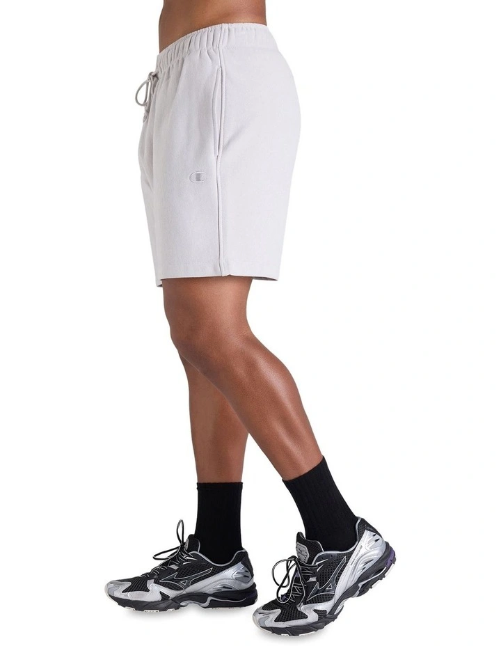 Reverse Weave Terry Shorts in Grey image 3