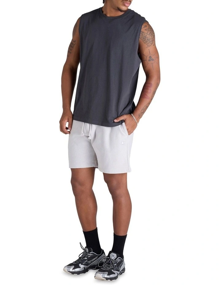 Reverse Weave Terry Shorts in Grey image 4