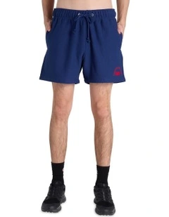 Heritage Graphic Shop Shorts 5 Inch in Blue