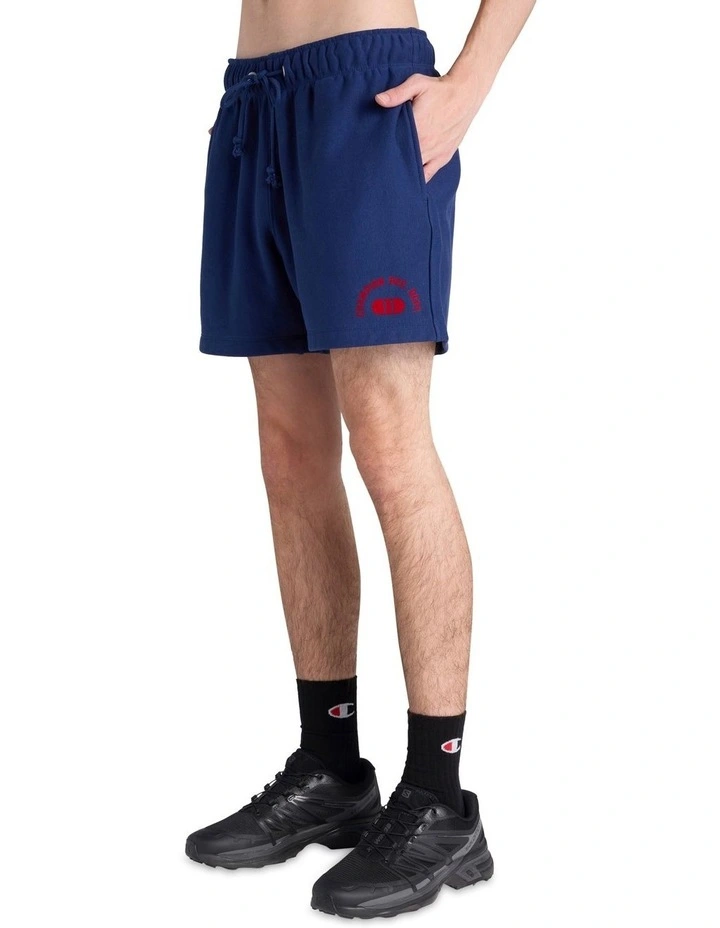 Heritage Graphic Shop Shorts 5 Inch in Blue image 3