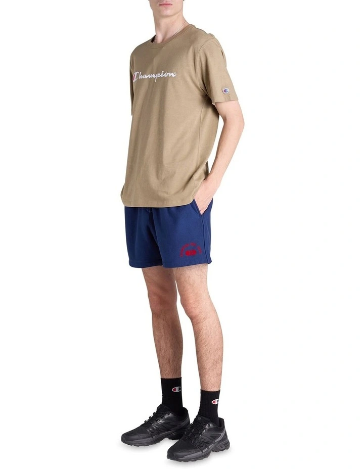 Heritage Graphic Shop Shorts 5 Inch in Blue image 4