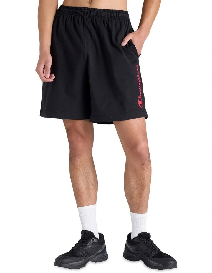 Puff Script Jersey Short in Black image 1