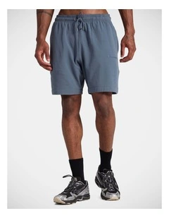 Tonal Script Fleece Shorts Steel Type