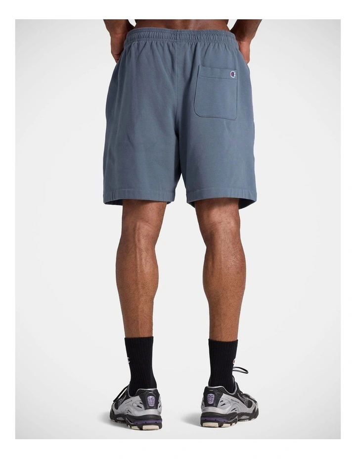 Tonal Script Fleece Shorts Steel Type image 2