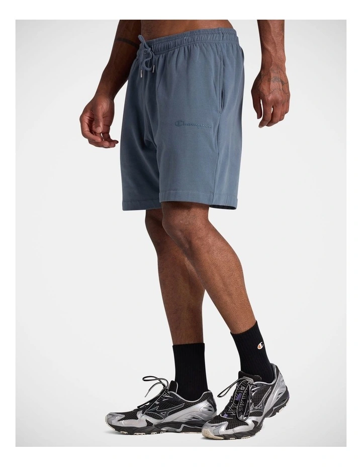 Tonal Script Fleece Shorts Steel Type image 3