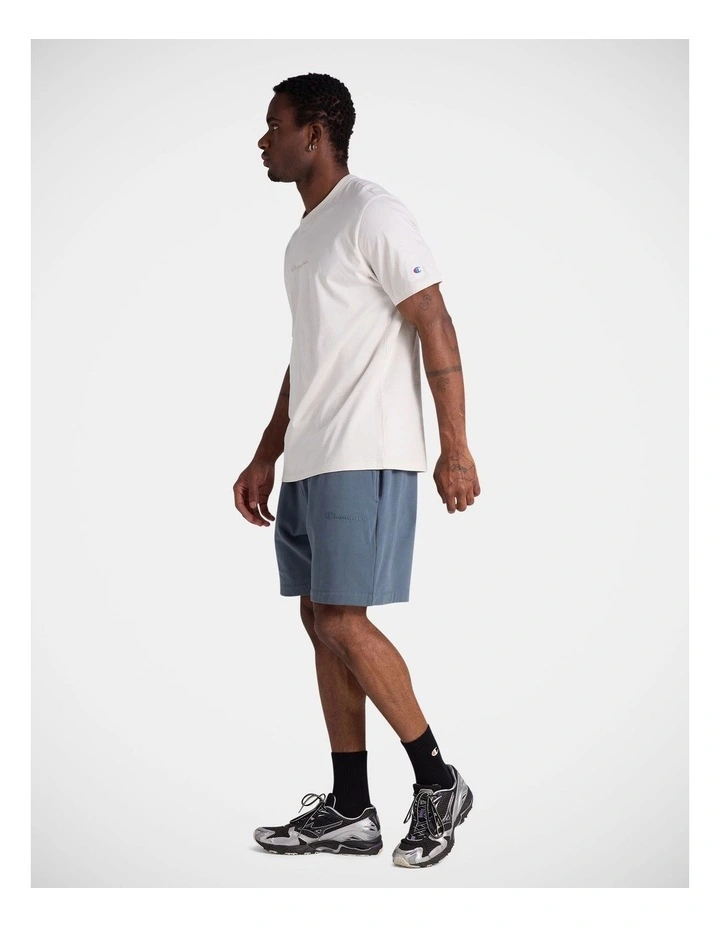 Tonal Script Fleece Shorts Steel Type image 4