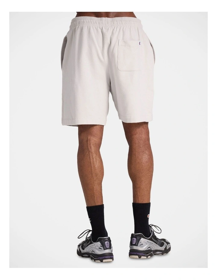 Tonal Script Fleece Shorts Street Chalk image 2