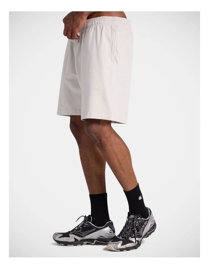 Tonal Script Fleece Shorts Street Chalk image 3