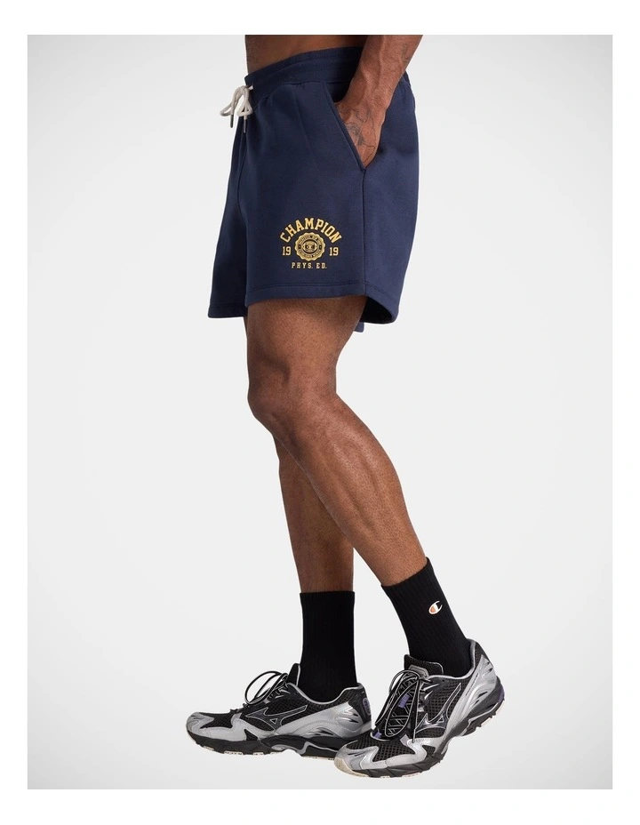 Varsity Shorts in Navy image 3
