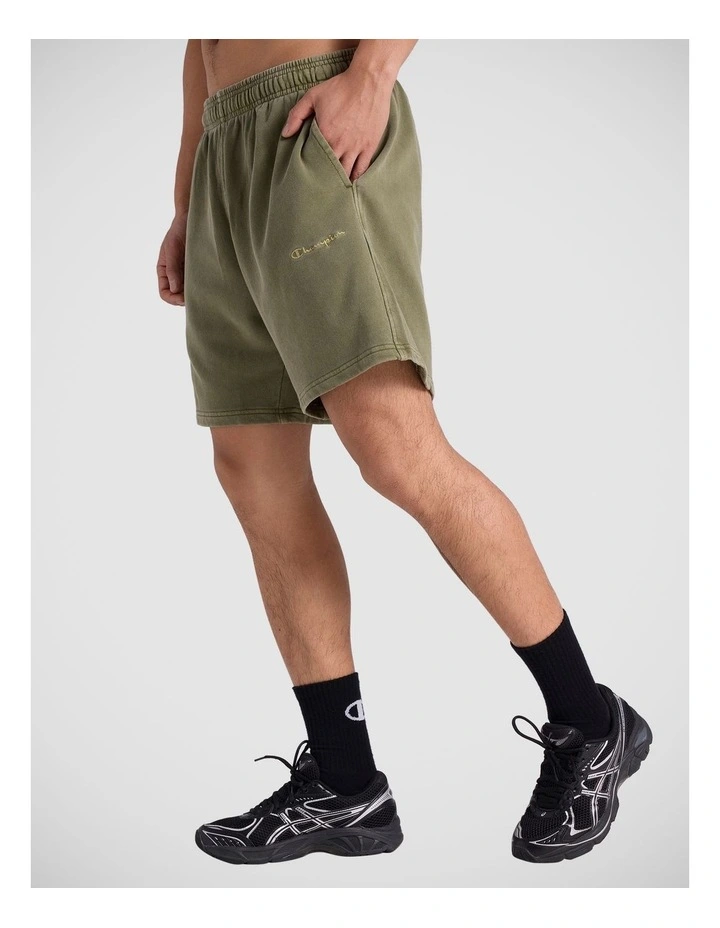 Vintage Wash Shorts Fossil Leaf Green image 3