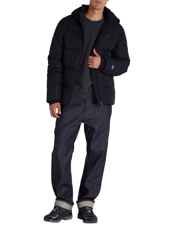 Rochester Puffer Jacket in Black image 4
