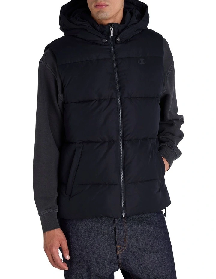 Rochester Puffer Vest in Black image 1