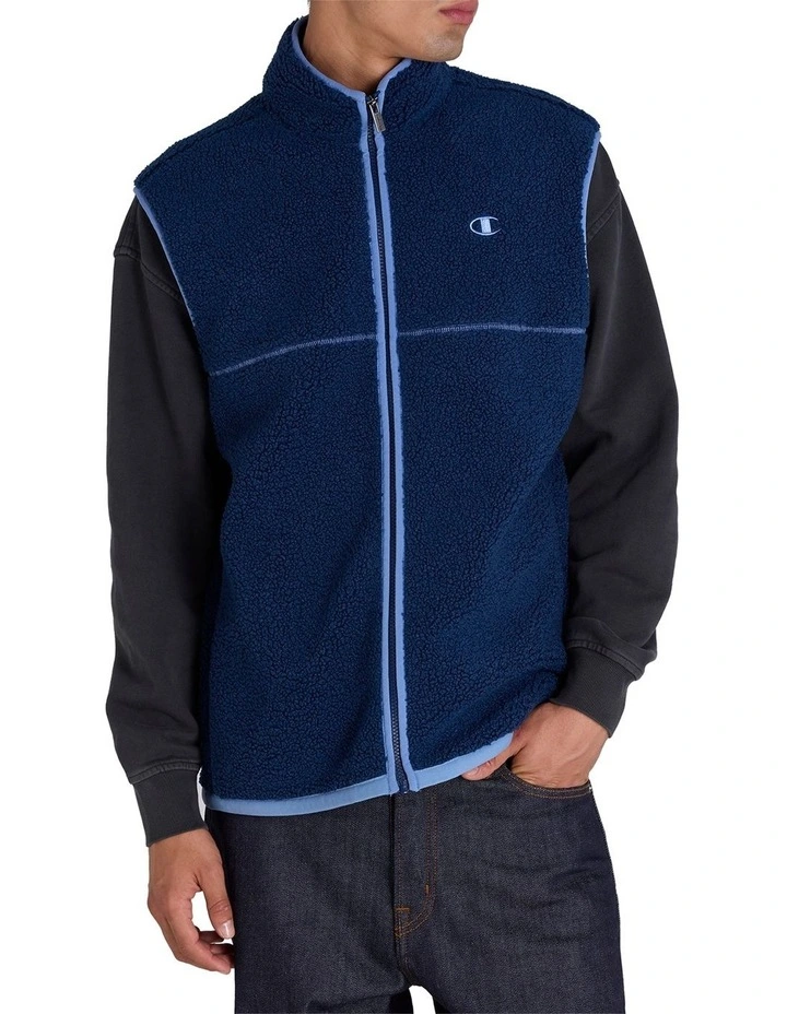 Sherpa Vest in Blue image 1