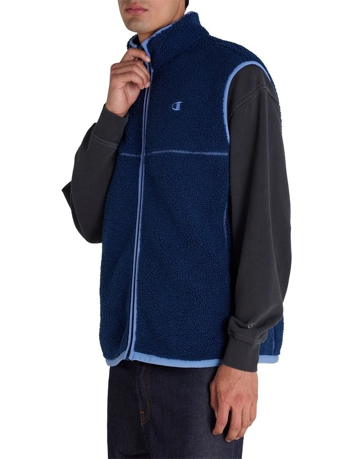 Sherpa Vest in Blue image 3