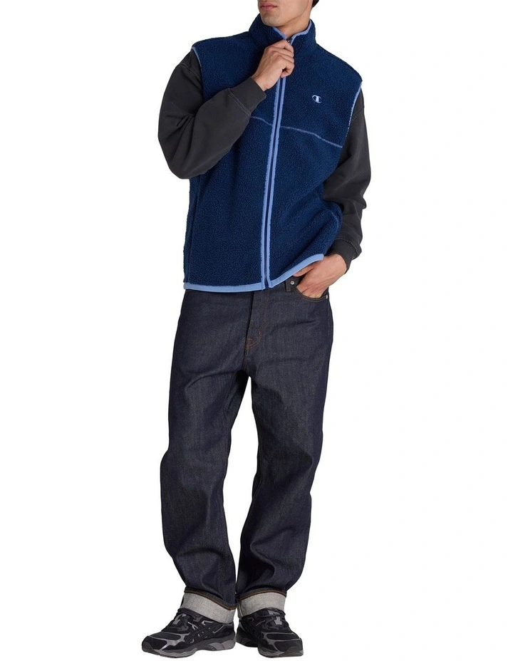 Sherpa Vest in Blue image 4