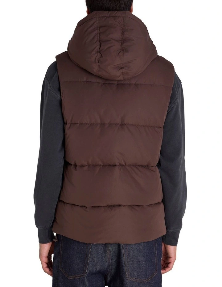 Rochester Puffer Vest in Brown image 2