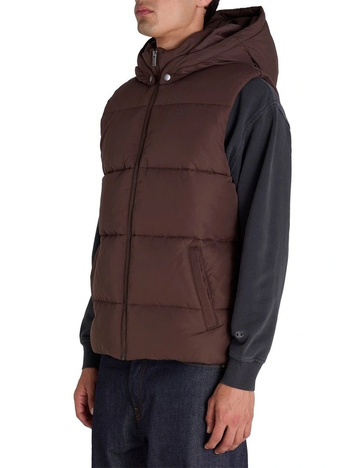 Rochester Puffer Vest in Brown image 3
