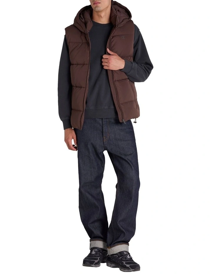 Rochester Puffer Vest in Brown image 4