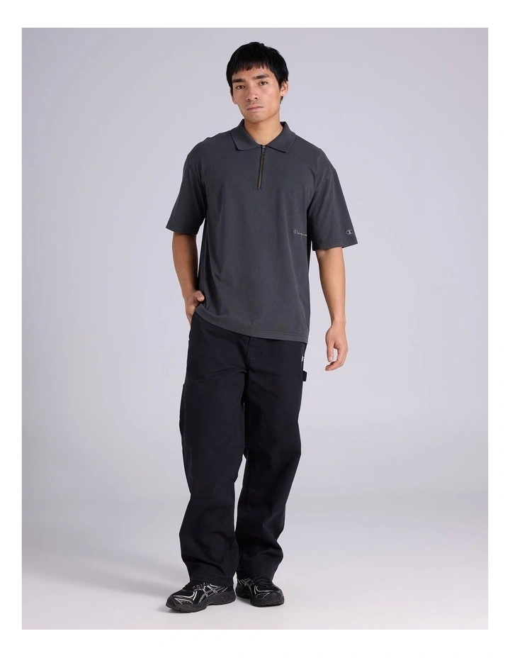 Vintage Wash Polo Black image 4
