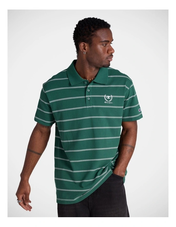 Yarn Dye Club Polo Hunter Green image 1