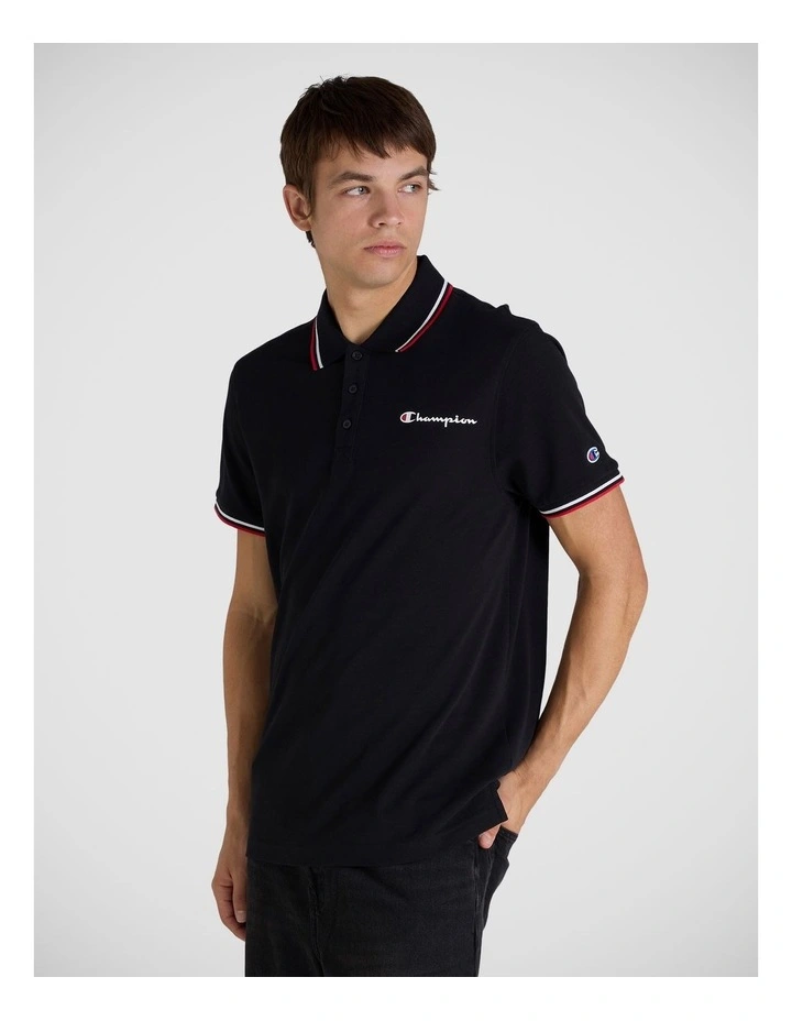 Tipping Script Polo Black image 3