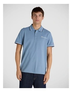 Tipping Script Polo Grey Days