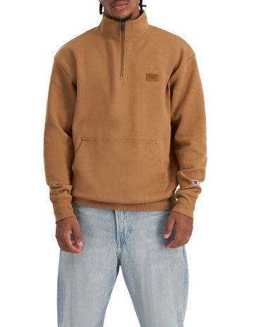 Rochester Base Quarter Zip in Briefly Brown